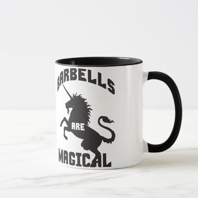 Funny Barbell Lipping Gym Humor Mugg (Höger)