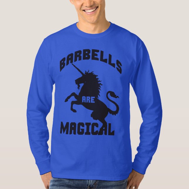 Funny Barbell Lipping Gym Humor Tee Shirt (Framsida)