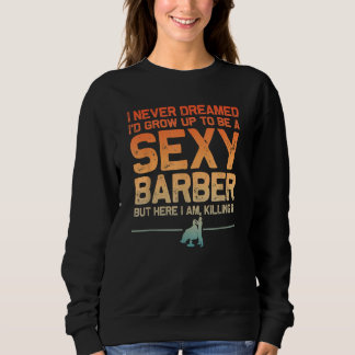 Funny Barber Art För manar Pappa Barbershop Hairdr T Shirt