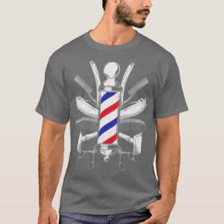 Funny Barber Gift För manar Barbershop Pole Verkty T Shirt