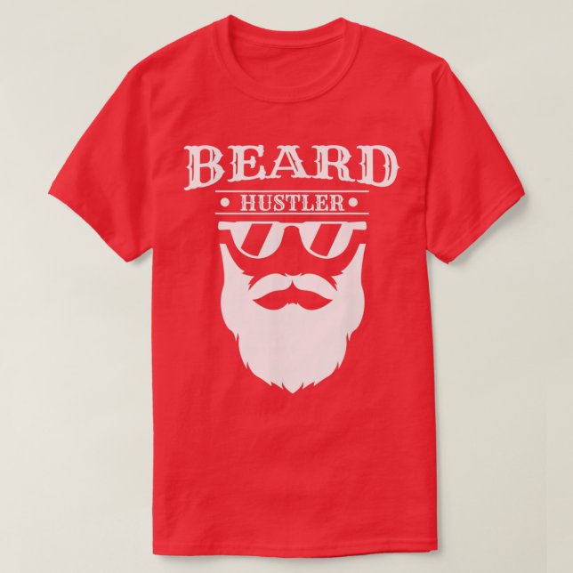 Funny Barber Hairstylist Barbershop Beard Hustler T Shirt (Design framsida)