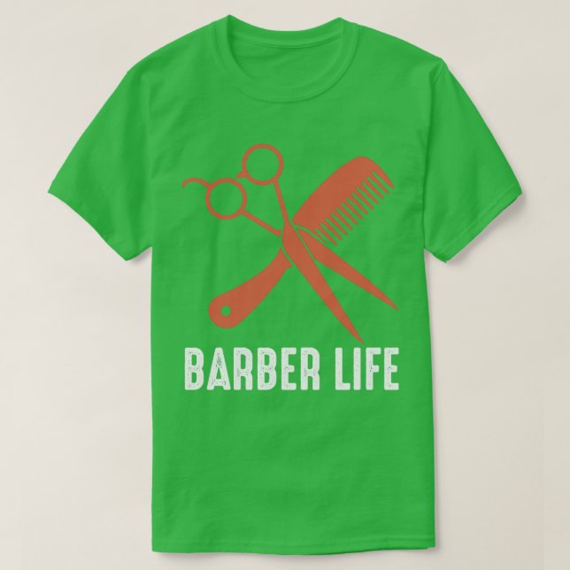 Funny Barber Quote Barber Life 2 T Shirt (Design framsida)