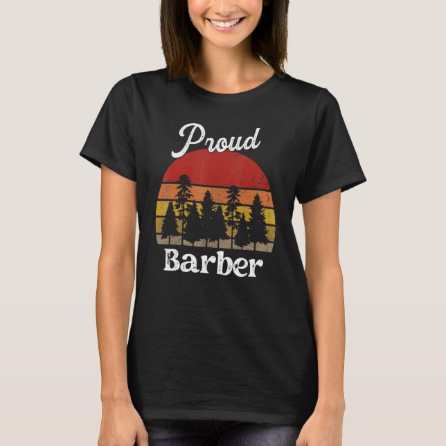 Funny Barber Shirts Job Title Professions_1 T Shirt (Framsida)