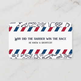 Funny Barbershop Hair Stylist Barber Hairdresser Visitkort
