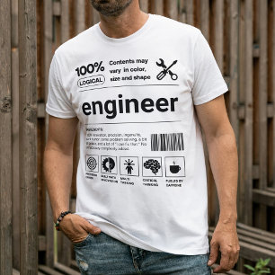 Funny Barcode Modern Ingenjör Gift T Shirt