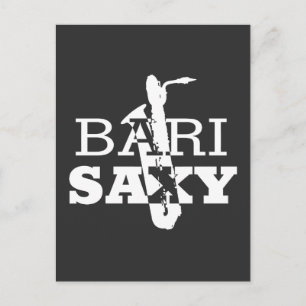 Funny Baritone Saxophone Gift för Bari Saxophonist Vykort
