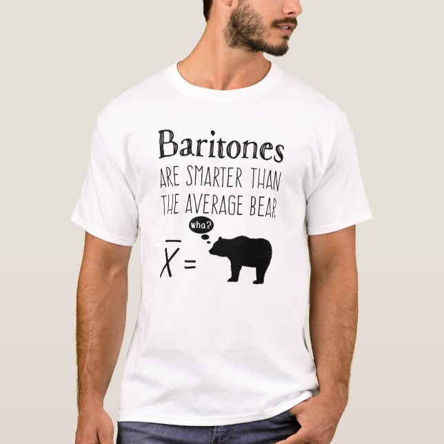 Funny Baritone T-shirt - genomsnittlig björn (Framsida)