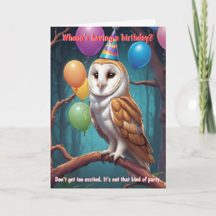 Funny Barn Uggla Birthday Önskemål för alla åldrar Kort