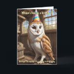 Funny Barn Uggla Birthday Önskemål för alla åldrar Kort<br><div class="desc">Skicka en hootvärdig överraskning med den här lustiga uggla-designen! Det är perfekt för alla som uppskattar sarkasm och ber på sin speciella dag. Generativt innehåll.</div>