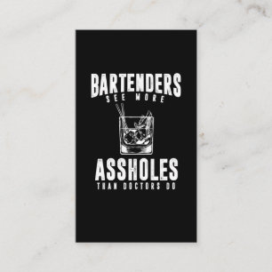 Funny Bartender Alcohol Mixer Barkeeper Joke Visitkort