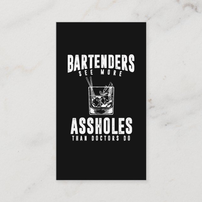 Funny Bartender Alcohol Mixer Barkeeper Joke Visitkort (Framsida)