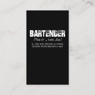 Funny Bartender Alcohol Mixer Barkeeper Jokes Visitkort