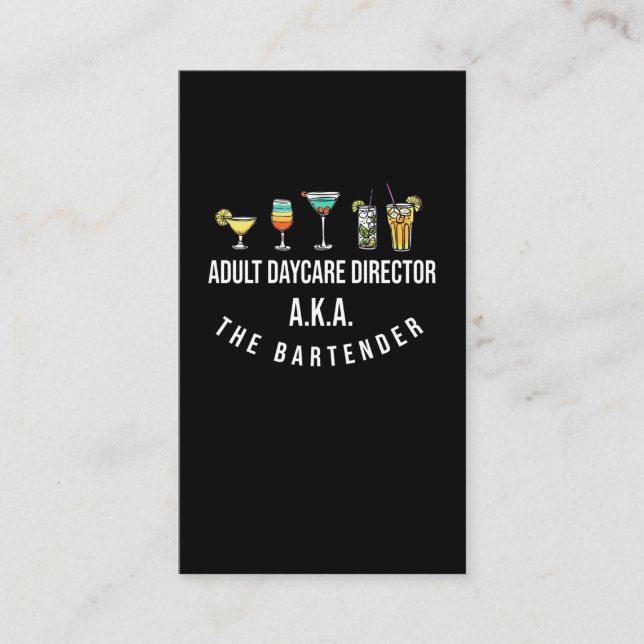 Funny Bartender Alcohol Mixer Barkeeper Jokes Visitkort (Framsida)