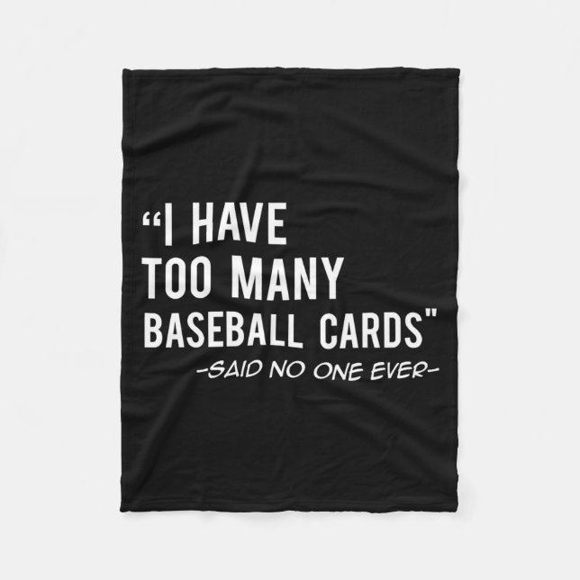 Funny Baseball Cards Collector Gift  Fleecefilt (Framsidan)