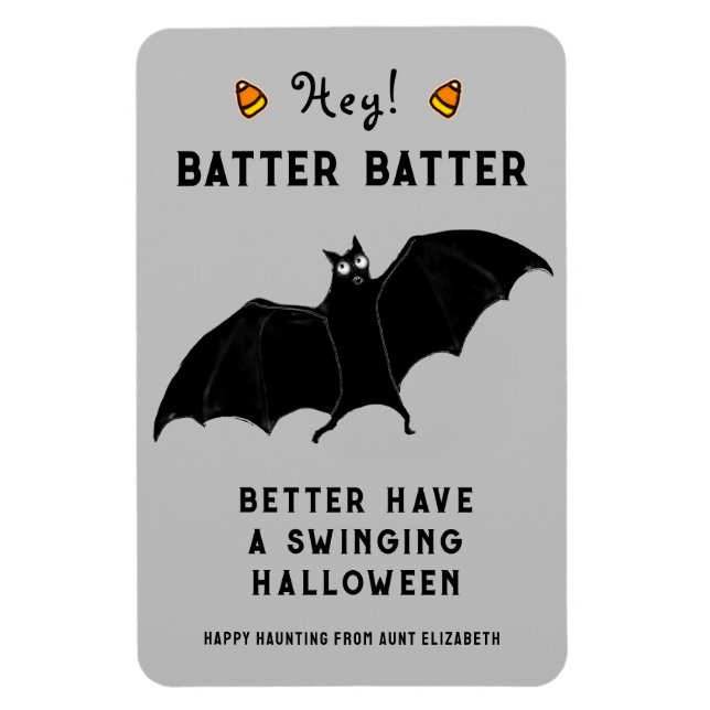 Funny Baseball Halloween Gift Magnet (Vertikal)