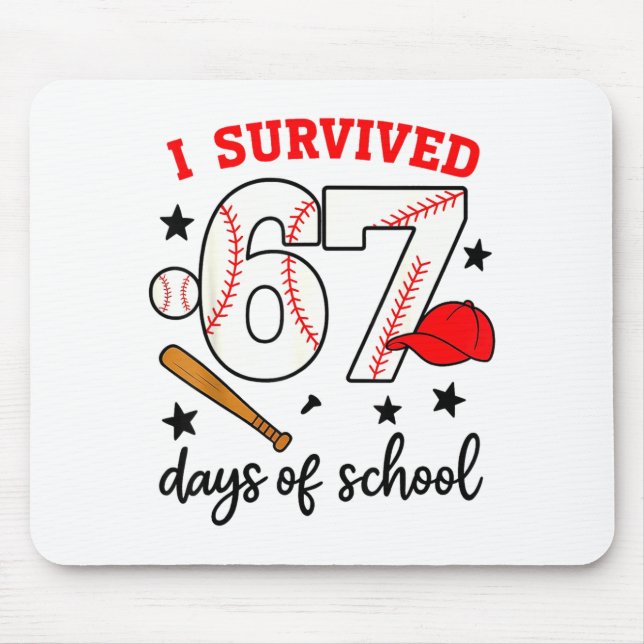 Funny Baseball I Survived 67 Days Of School Design Musmatta (Framsidan)