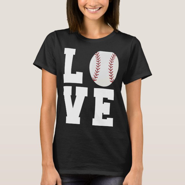 Funny Baseball Kärlek Mamma Pappa Coach Player Idr T Shirt (Framsida)