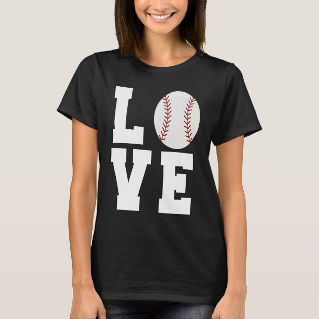 Funny Baseball Love Mom Dad Coach Player Athlete S T Shirt (Framsida)