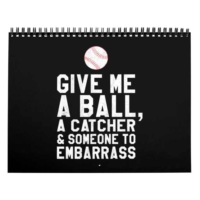 Funny Baseball Pitcher Ge Me A Boll Kalender (Omslag)