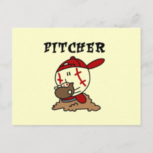 Funny Baseball Pitcher T-shirts och presenter Vykort
