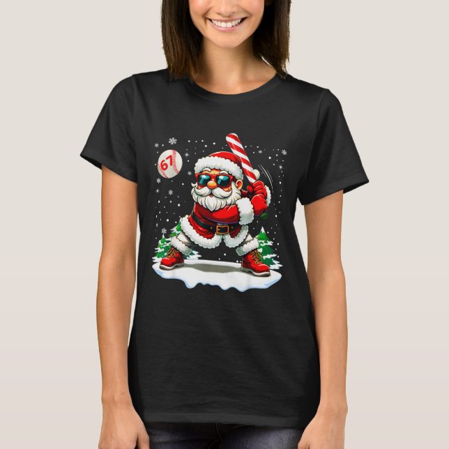 Funny Baseball Santa 67 Christmas Xmas Pajamas Boy T Shirt (Framsida)
