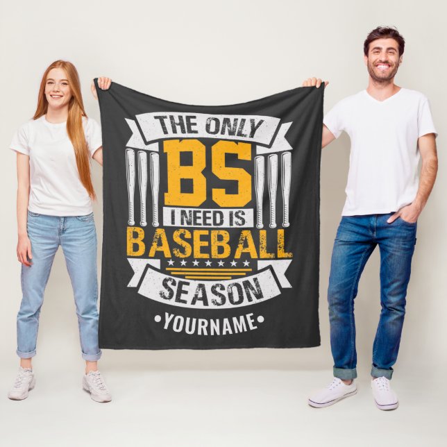 Funny Baseball Sarcasm Fleecefilt (På plats)