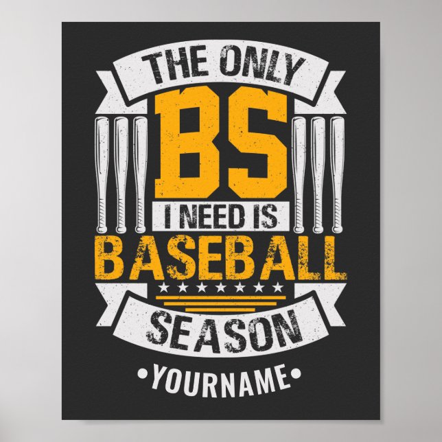 Funny Baseball Sarcasm Poster (Framsidan)