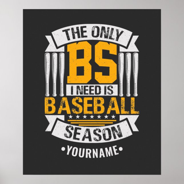 Funny Baseball Sarcasm Poster (Framsidan)