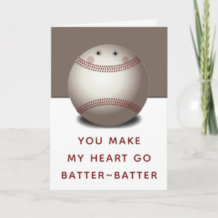 Funny Baseball Valentine Cards Helgkort