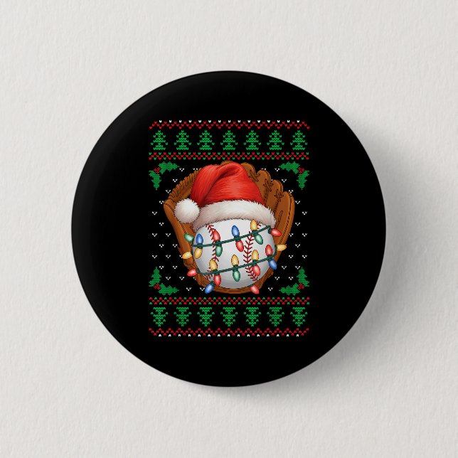 Funny Baseball Xmas Boys Men Women Kids Ugly Chris Knapp (Framsida)