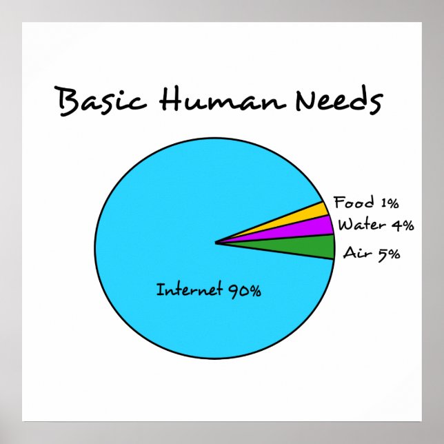 Funny Basic Human Needs för datorentusiaster Poster (Framsidan)