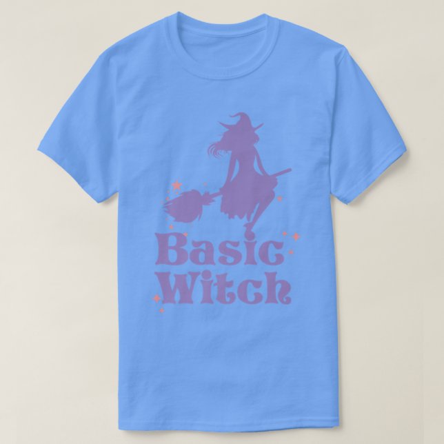 Funny Basic Witch Halloween fest Costume T Shirt (Design framsida)