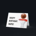 Funny Basketball Birthday Kort<br><div class="desc">Kreativ basketbollens födelsedagskort för basketbollspelare,  tränare,  sportfantaster eller MVP-legend. Så här anpassar du redigeringstexten för att lägga till namn.</div>