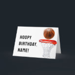 Funny Basketball Birthday Kort<br><div class="desc">Kreativ basketbollens födelsedagskort för basketbollspelare,  tränare,  sportfantaster eller MVP-legend. Så här anpassar du redigeringstexten för att lägga till namn.</div>