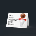 Funny Basketball Birthday Kort<br><div class="desc">Basketbollens födelsedagskort för basketbollspelare,  lagtränare eller MVP-legend. Så här anpassar du redigeringstexten för att lägga till namn.</div>