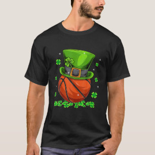 Funny Basketball Boll Leprechaun Hat St Patricks D T Shirt