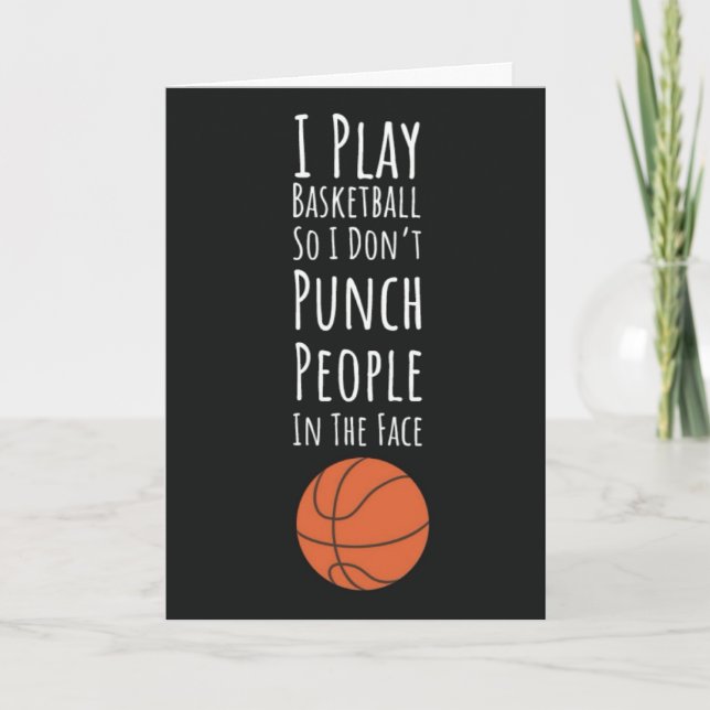Funny Basketball Cards Team Humor Sports Kort (Framsida)