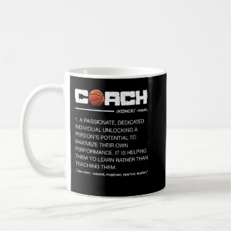 Funny Basketball Coach-definition Tränar Kaffemugg