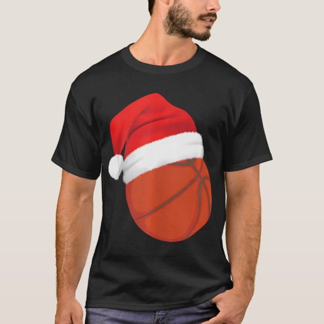 Funny Basketball Coach Player jul Julafton Holid T Shirt (Framsida)