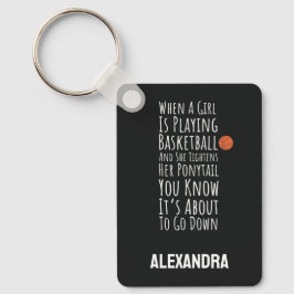 Funny Basketball For Her Teen Girls Women Player Nyckelring