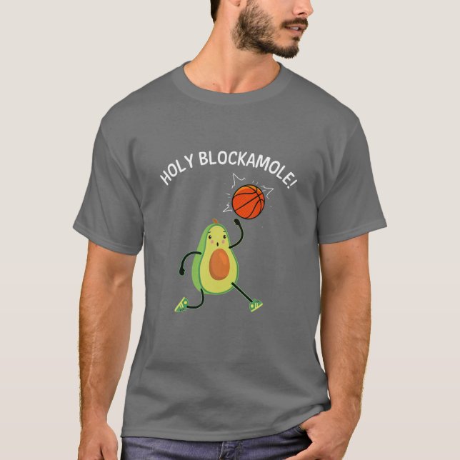 Funny Basketball For Men Women Holy Guacamole Play T Shirt (Framsida)
