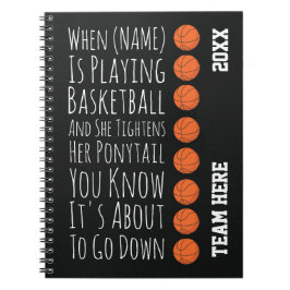 Funny Basketball Girls Team Players Gifts For Her Anteckningsbok