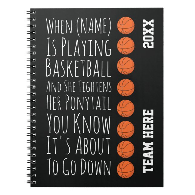Funny Basketball Girls Team Players Gifts For Her Anteckningsbok (Framsidan)
