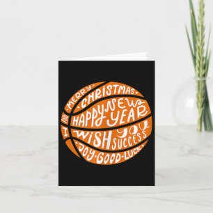 Funny Basketball God jul Gott nytt år Ta Kort