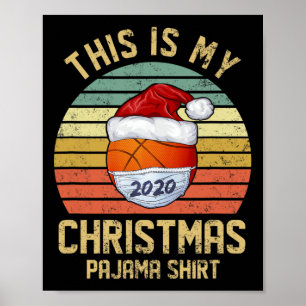 Funny Basketball God jul Shirt Quarantine Poster