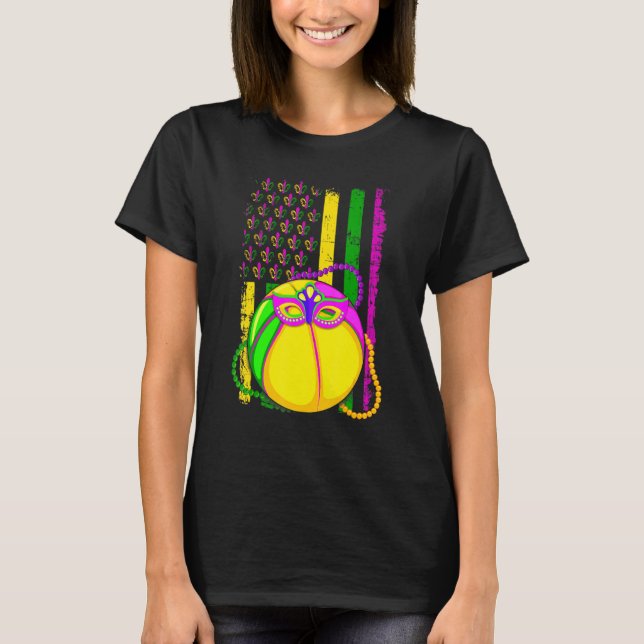 Funny Basketball Jester Hat Mardi Gras Festival Pa T Shirt (Framsida)