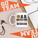 Funny Basketball Kaffemugg<br><div class="desc">Jag har OBD, överdriven Basketboll Disorder. Jag kärlek spelar basket. Idrotten humor mugg.</div>