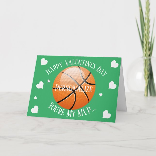 Funny Basketball Mina MVP-Valentineser Helgkort (Framsida)