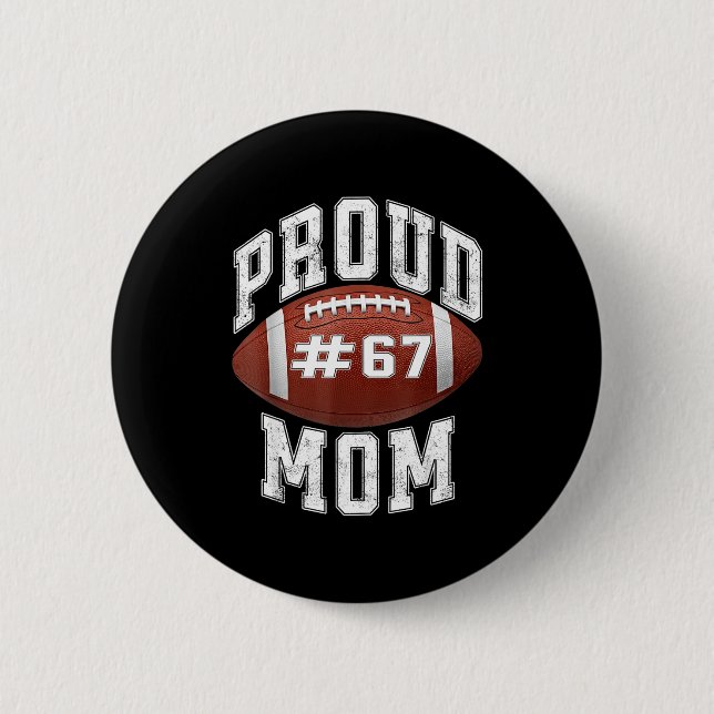 Funny Basketball Mom 67 Meme Proud Mama Design  Knapp (Framsida)