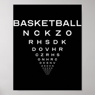 Funny Basketball Optician Board Joke Premium Poster